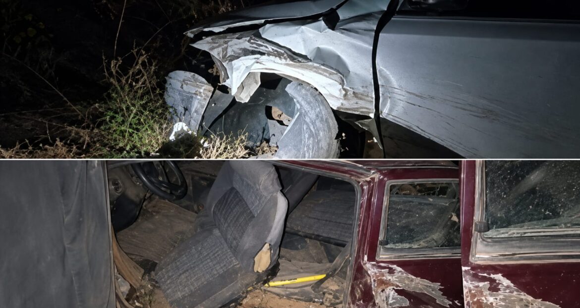 Veículos envolvidos em colisão na BA-052, em Morro do Chapéu.